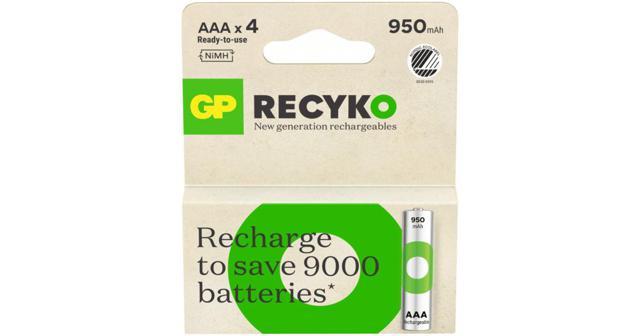 GP Batteries 201242 Laddningsbart batteri AAA Nickel-metallhydrid (NiMH) 12 V 4 styck 950 mAh product image