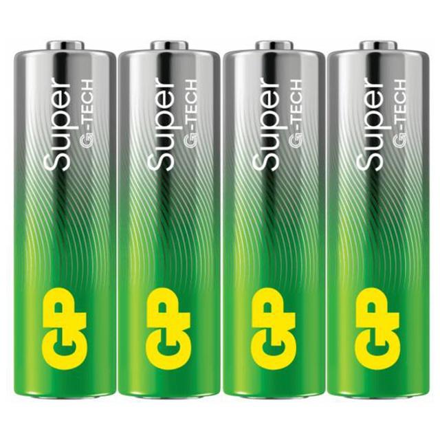 GP Super Alkaline AA-batteri, 4 st product image