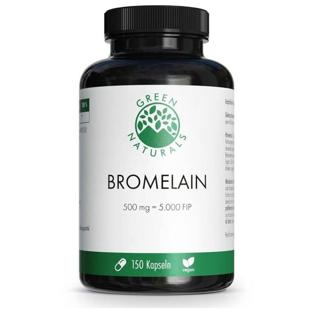 GREEN NATURALS BROMELAIN 500 mg 150 St Kapseln product image