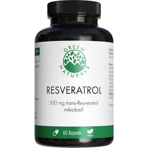 GREEN NATURALS RESVERATROL 500mg trans-Resveratrol 60 St Kapseln product image