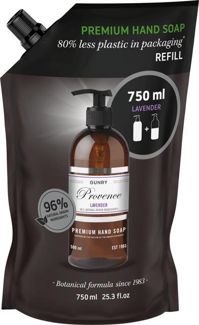 Gunry Flytande Tvål Premium Refill Lavender 750 ml product image
