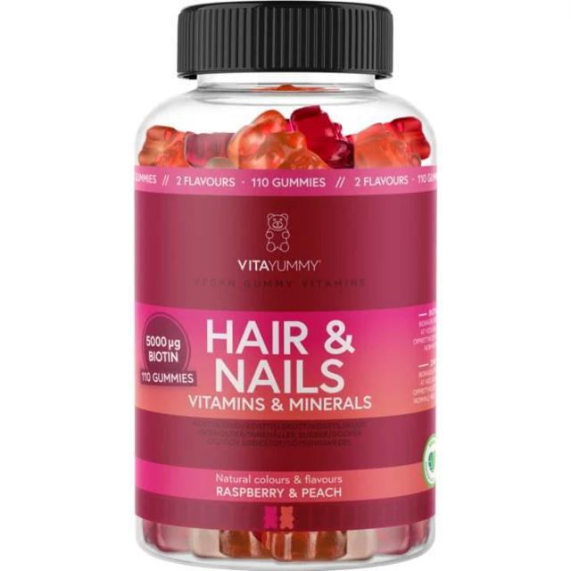 Hår & Naglar Vitaminer 90 Gummies Hallon Persika product image