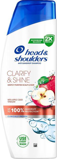 Head & Shoulders Clarify & Shine Djuprengörande Mjällschampo med äppelcidervinäger 250 ml product image