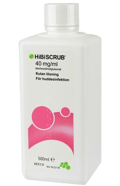 Hibiscrub 40 mg/ml Klorhexidin, Kutan lösning, 500 milliliter product image