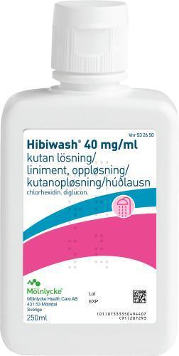 Hibiwash Huddesinfektion Inför Operation Kutan lösning 40 mg/ml Klorhexidin, kombinationer 250 ml product image