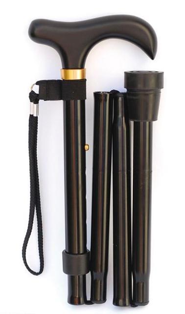 LunSch Hopfällbar Käpp Justerbar Höjd Svart 1 st product image