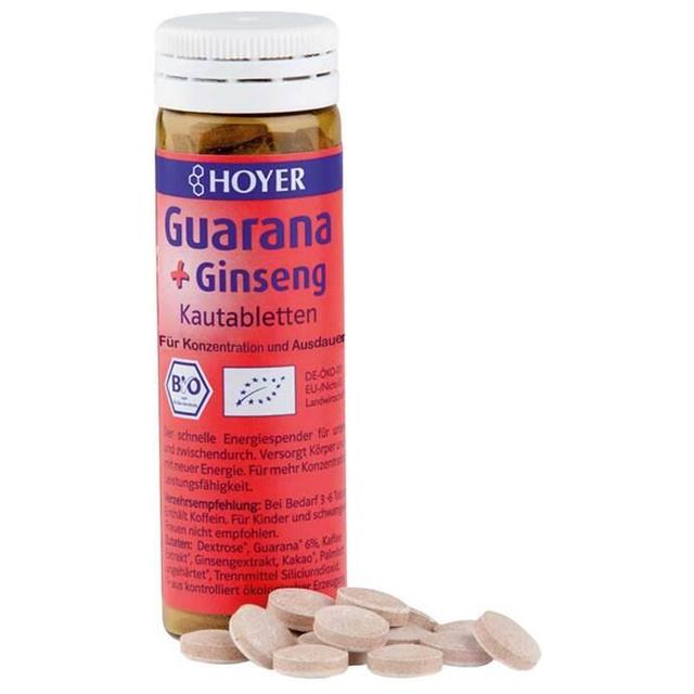 Hoyer Guarana & Ginseng Kautabletten, 60 St Kautabletten product image