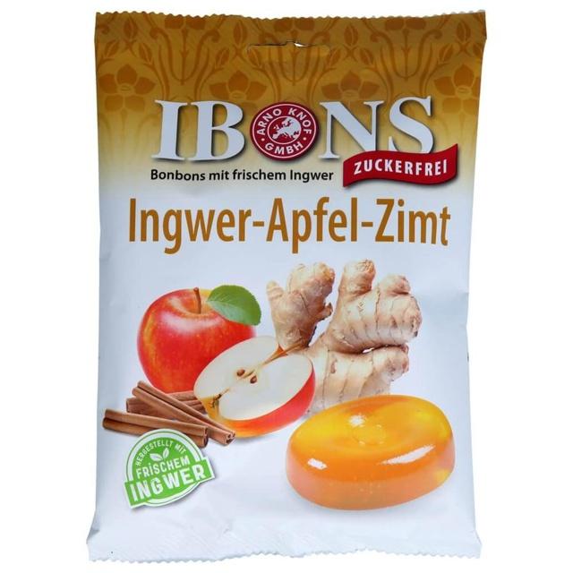 IBONS Ingwer Apfel Zimt o.Zucker Tüte Lutschbonb. product image