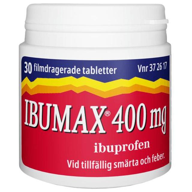 Ibumax 400 mg Ibuprofen Burk 30 tabletter product image