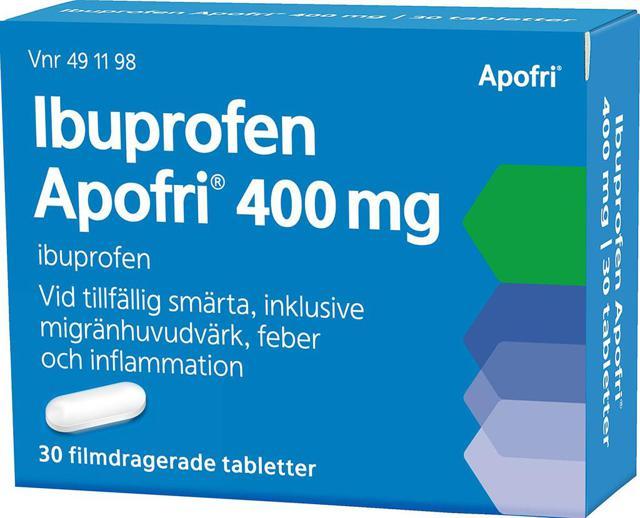 Ibuprofen Apofri, filmdragerad tablett 400 mg, 30 st product image