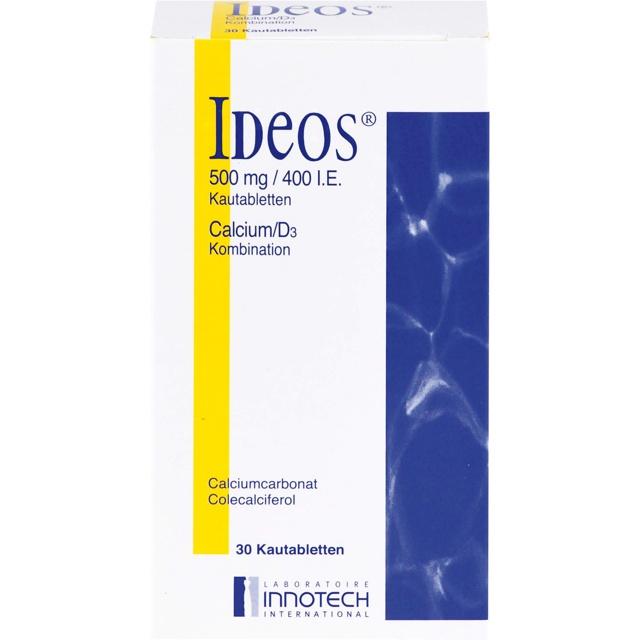 IDEOS 500 mg/400 I.E. Kautabletten product image