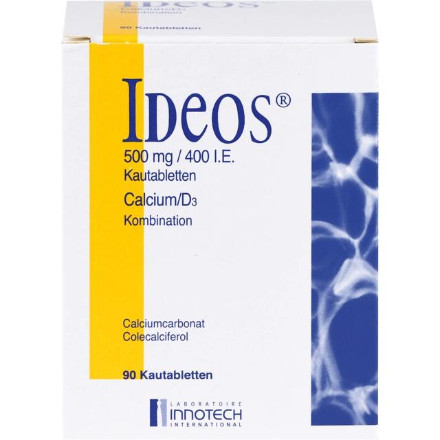 IDEOS 500 mg/400 I.E. Kautabletten product image