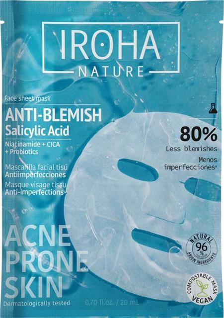 IROHA NATURE Anti-Blemish Salicylic Acid Face Sheet Mask product image