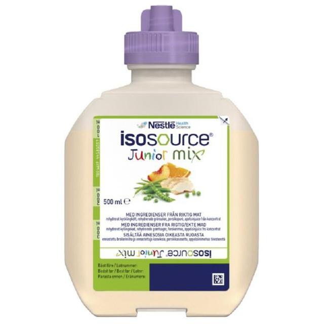 Isosource Junior Mix, sondnäring för barn, neutral, förpackning Smart Flex, 12 x 500 milliliter product image
