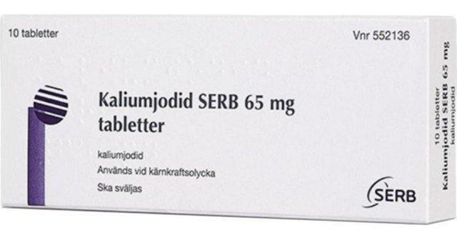 Kaliumjodid SERB 65 mg 10 tabletter product image
