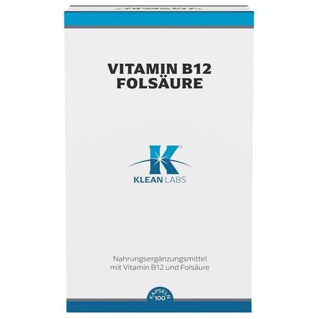KLEAN LABS VITAMIN B12 FOLSÄURE 100 St Kapseln product image