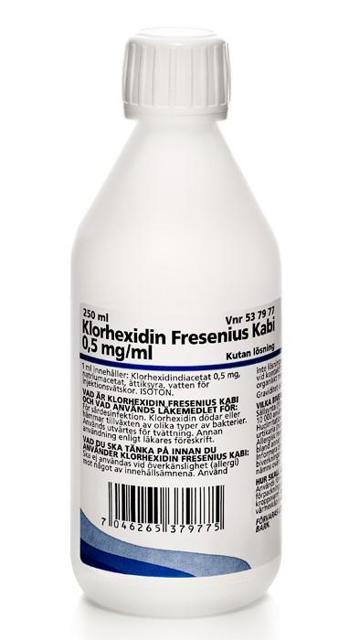 Klorhexidin Fresenius Kabi, kutan lösning 0,5 mg/ml, 250 ml product image
