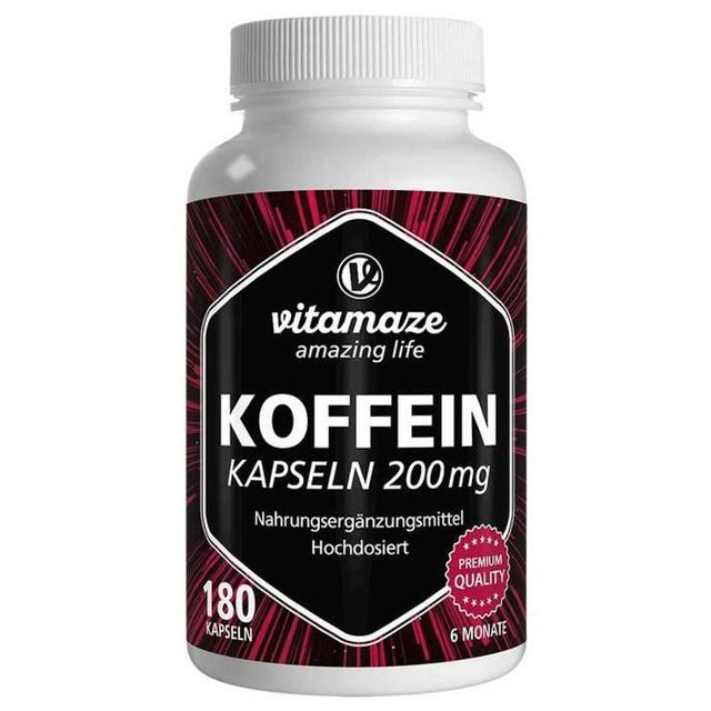 Koffein 200 mg hochdosierte Kapseln, 180 St Kapseln product image
