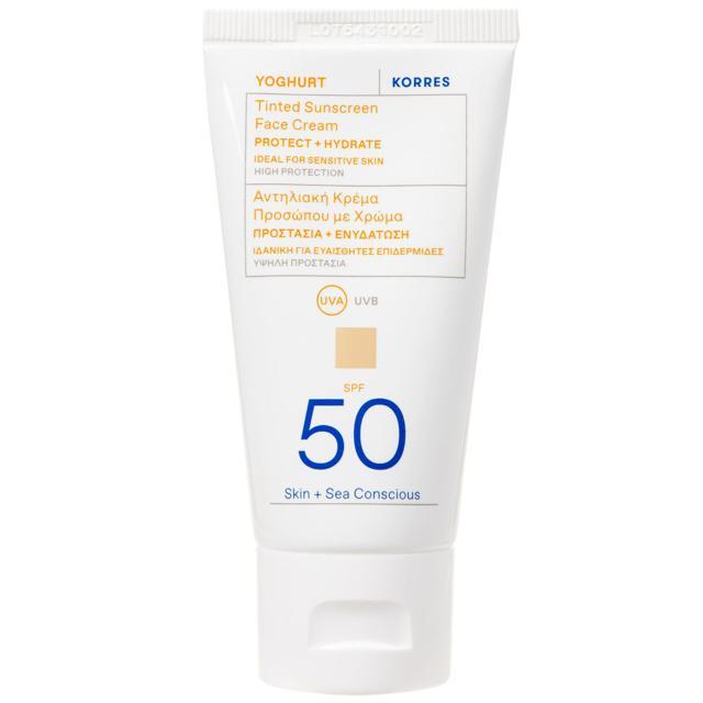 Korres Yoghurt Tinted Sunscreen Face SPF50, 50 ml product image