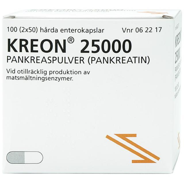 Kreon 25000 Enterokapsel, hård Orifarm AB Pankreatin 2 x 50 kapsel/kapslar product image