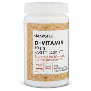 Kronans Apotek D-vitamin 10 µg Jordgubbsmak från 3 år 100 st product image