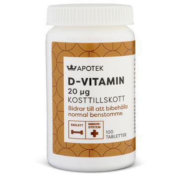 Kronans Apotek D-Vitamin 20 µg Från 12 år tabletter 100 st product image