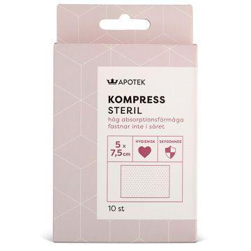 Kronans Apotek Kompress Steril kompress 5 x 7,5 cm, 10 st product image