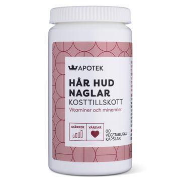 Kronans Apotek Kosttillskott Hår Hud Naglar Vegetabiliska kapslar, 80 st product image