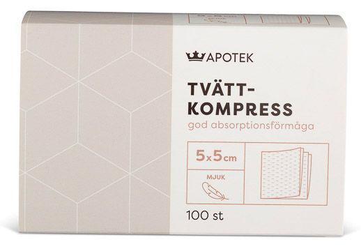Kronans Apotek Tvättkompress Mjuk kompress 5 x 5 cm, 100 st product image