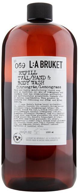 L:A Bruket 069 Flytande Tvål Citrongräs (1000ml) Refill product image