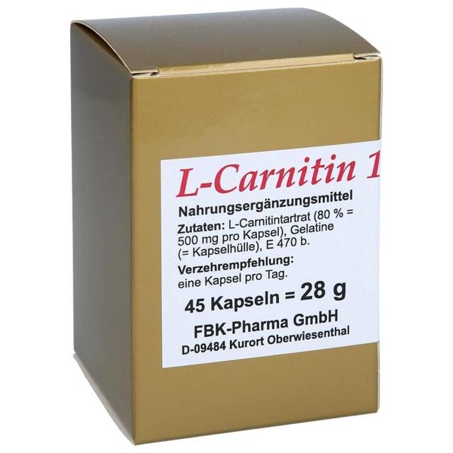 L-Carnitin 1 x 1 pro Tag Kap, 45 St Kapseln product image