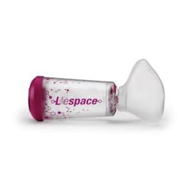 L'espace andningsbehållare med mask, 6+ år och vuxna, transparent/magenta 1 st product image