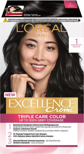L'Oréal Paris Excellence Crème 1 Black product image