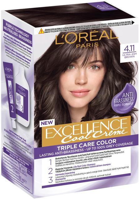 L'Oréal Paris Excellence Cool Crème 4,11 Ultra Ash Brown product image