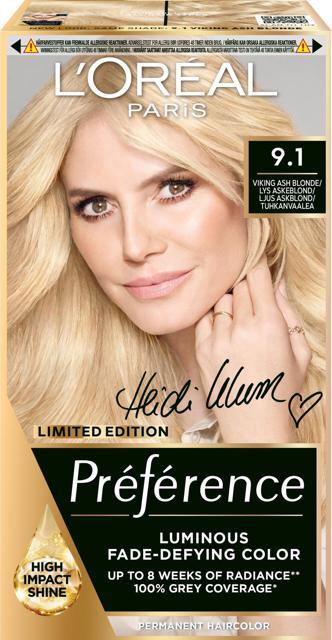 L'Oréal Paris Préférence Permanent Hair Color 9.1 Viking Ash Blonde product image