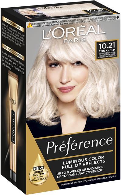 L'Oréal Paris Préférence permanent hårfärg 10.21 product image