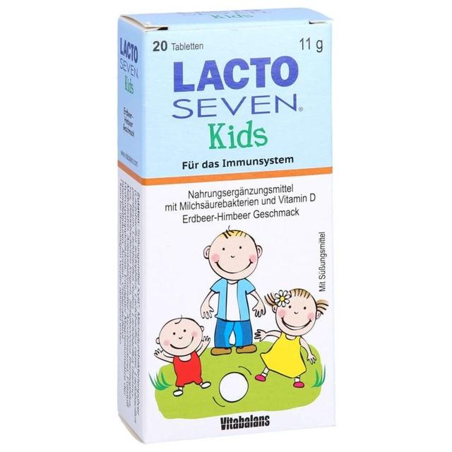 LACTO SEVEN Kids Erdbeer-Himbeer-Geschmack Tabl. product image