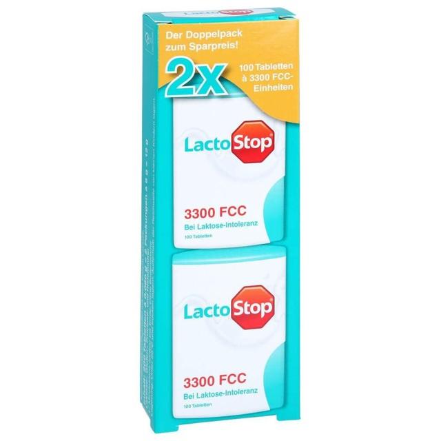 Lactostop 3.300 FCC Tabletten Klickspender Doppelpackung, 2X100 St Tabletten product image