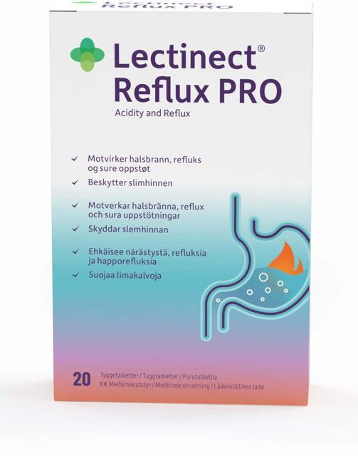 Lectinect Reflux PRO 20 tabletter product image
