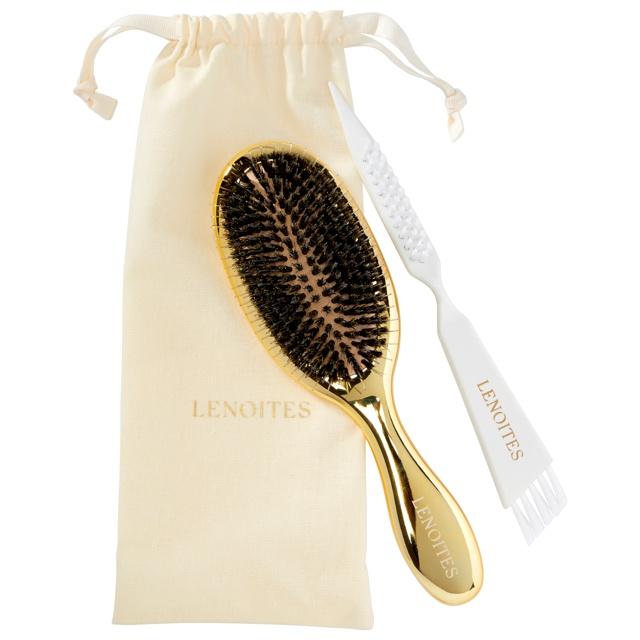 Lenoites Hair Brush Wild Boar with pouch and cleaner tool product image