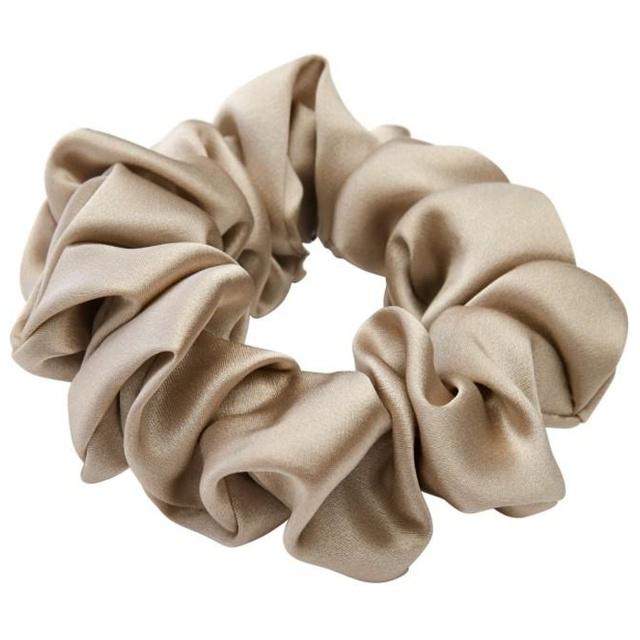 Lenoites Mulberry Silk Scrunchie Antique Gold product image