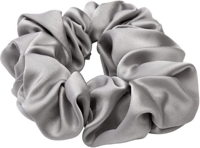 Lenoites Mulberry Silk Scrunchie Grey product image