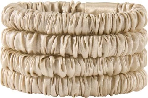 Lenoites Mulberry Silk Skinny Scrunchies Beige product image