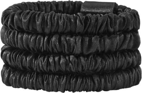 Lenoites Mulberry Silk Skinny Scrunchies Black product image