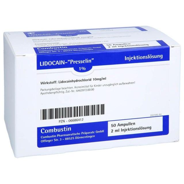 LIDOCAIN Presselin 1% Injektionslösung Ampullen product image