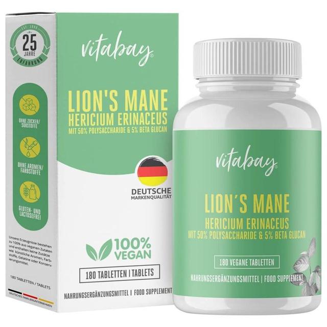 Lion``s Mane Hericium Erinaceus 60000mg hochdos.TAB, 180 St Tabletten product image