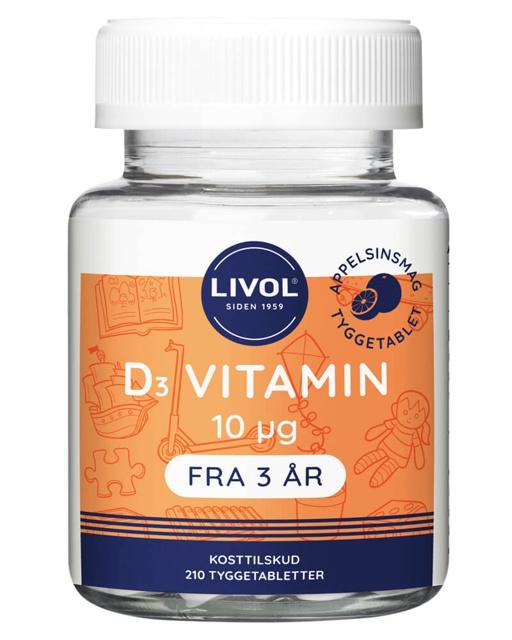 Livol D3 Vitamin Tyggetabelet 210 stk. product image