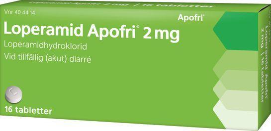 Loperamid Apofri 2 mg Loperamid, Tablett, 16 tablett(er) product image