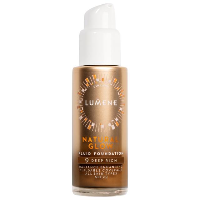 Lumene Natural Glow Fluid Foundation SPF20 9 Deep Rich 30 ml product image