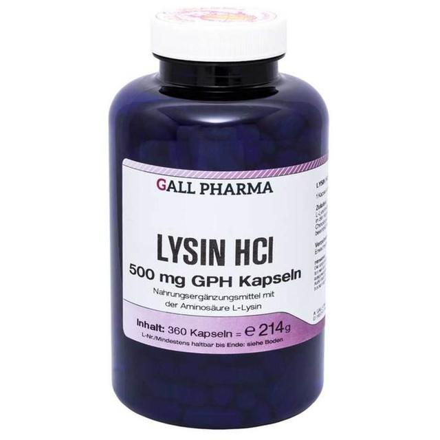 Lysin HCL 500 mg GPH Kapseln, 360 St Kapseln product image